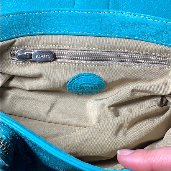 SOLD Vintage Roots leather turquoise buckle ring - Picture 7 of 9